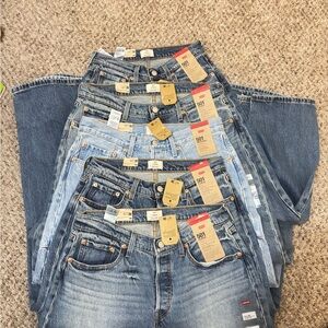 Levi's Assorted Blue Denim Jeans Collection